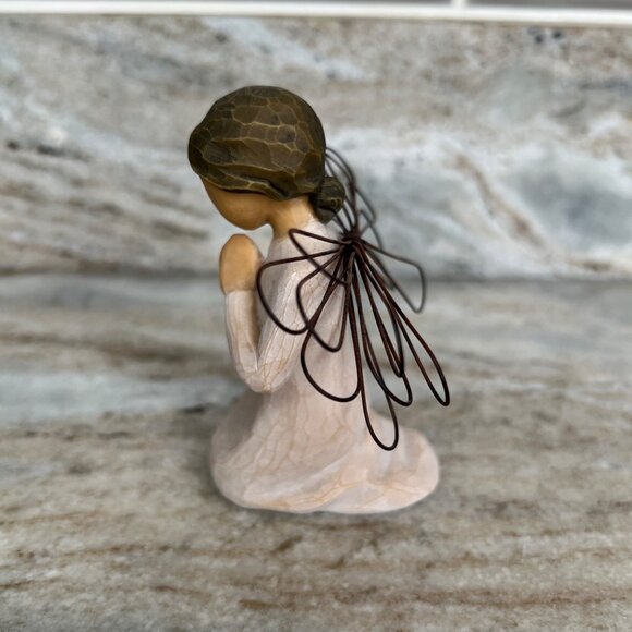 Willow Tree 1999 Angel of Prayer Kneeling Figurine Susan Lordi Demdaco WITH BOX - Picture 3 of 11